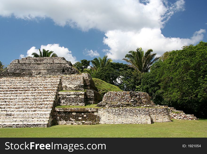 Vintage maya temple in Central America