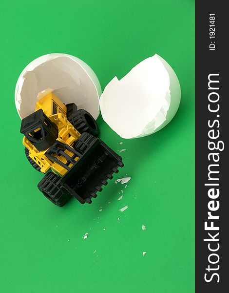 Tractor And Egg Shell