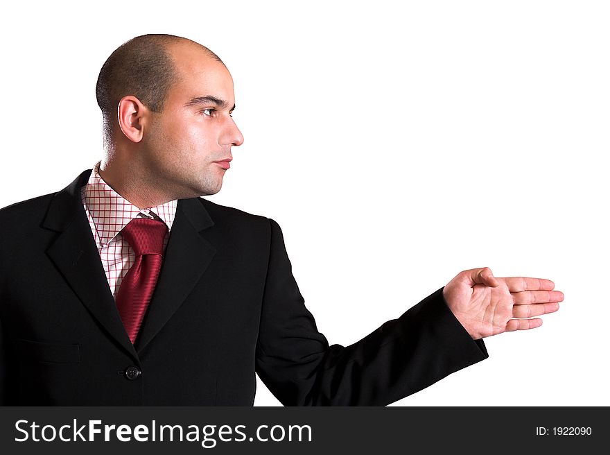 A Businessman Pointing