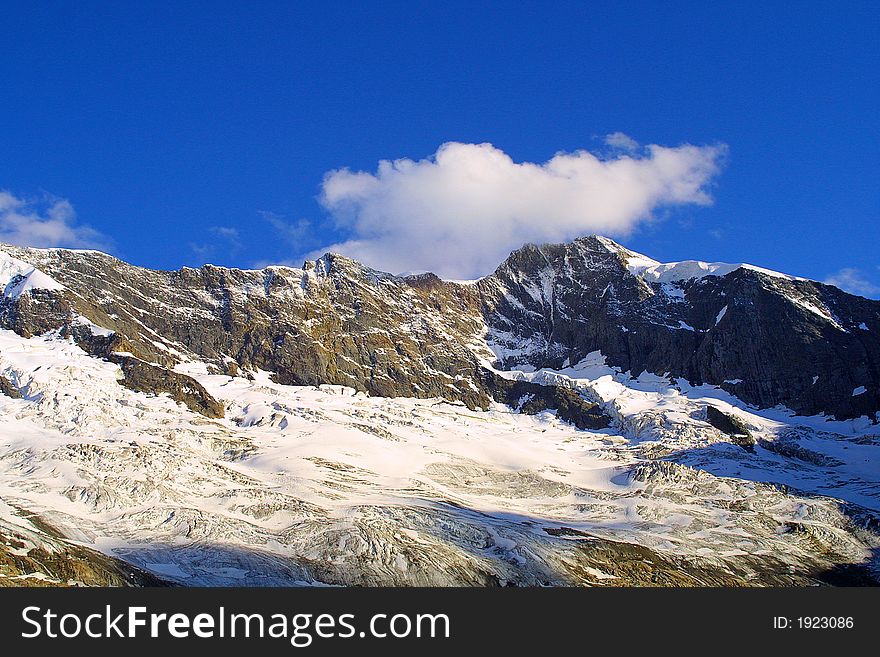 Alpine view in the summer time. Alpine view in the summer time