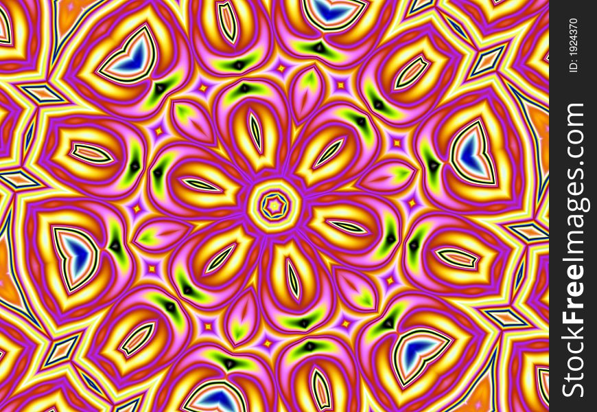 Bright Colorful Flower Pattern