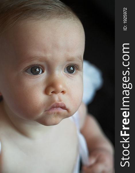 Image of baby wearing angel wings. Image of baby wearing angel wings