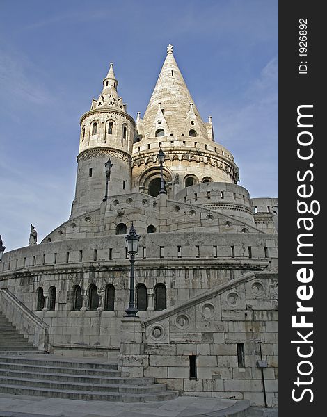 Fisherman's Bastion (Halaszbastya) in Budapest. Fisherman's Bastion (Halaszbastya) in Budapest