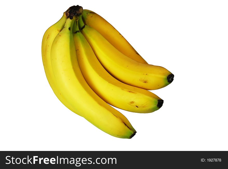 A bunch of ripe bananas.