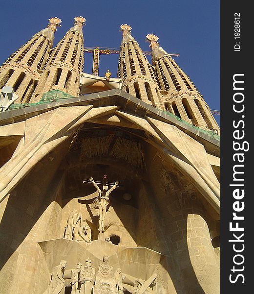 View on Gaudi Sagrada Familia, Barcelona