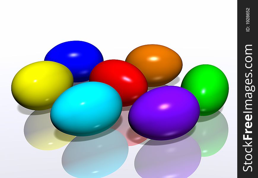 Easter Eggs. Rainbow