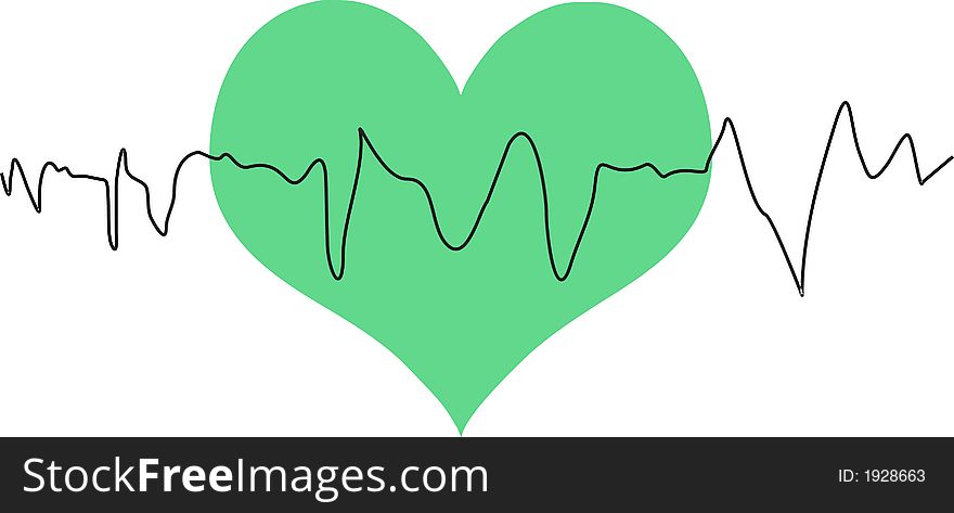 Vector of a green heart