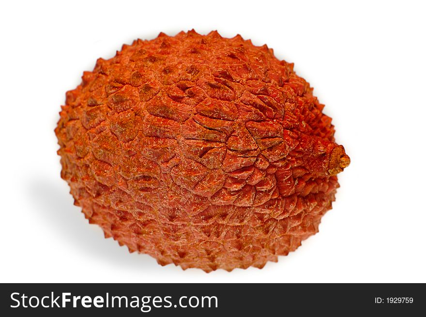 Chinese litchi with white background