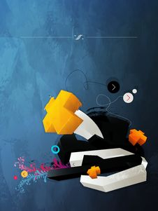 Abstract  Graphic, Background In 3d Graffiti Royalty Free Stock Photography