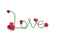 Love Word Made With Roses Stock Photo Love Word Made With Roses Stock Photo