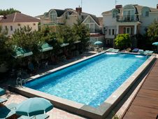 Outdoor Swimming Pool At The Hotel Royalty Free Stock Image Outdoor Swimming Pool At The Hotel Royalty Free Stock Image