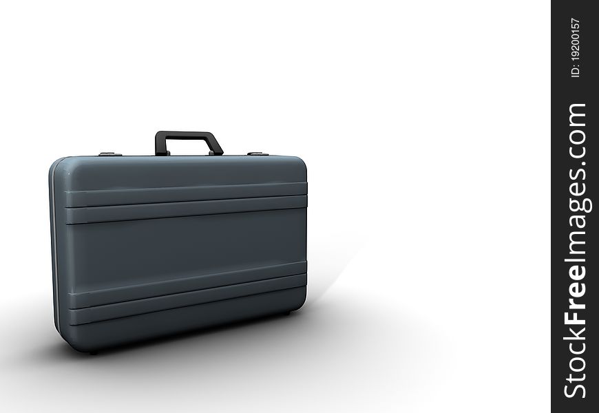3d suitcase isolated on white background