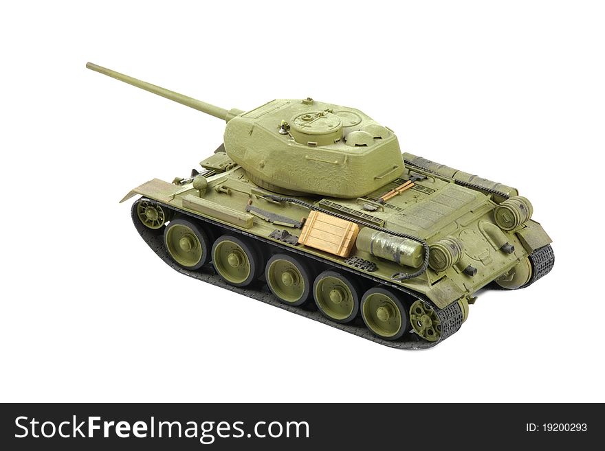 Plastic model of soviet tank