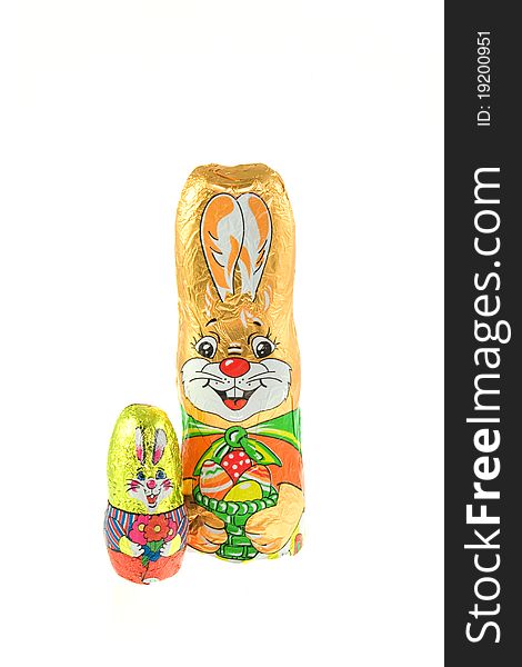 Easter chocolate decorative funny bunnies. Easter chocolate decorative funny bunnies