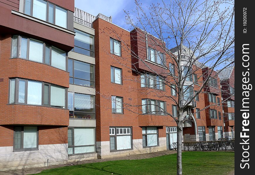 A modern style student residence building on a university campus