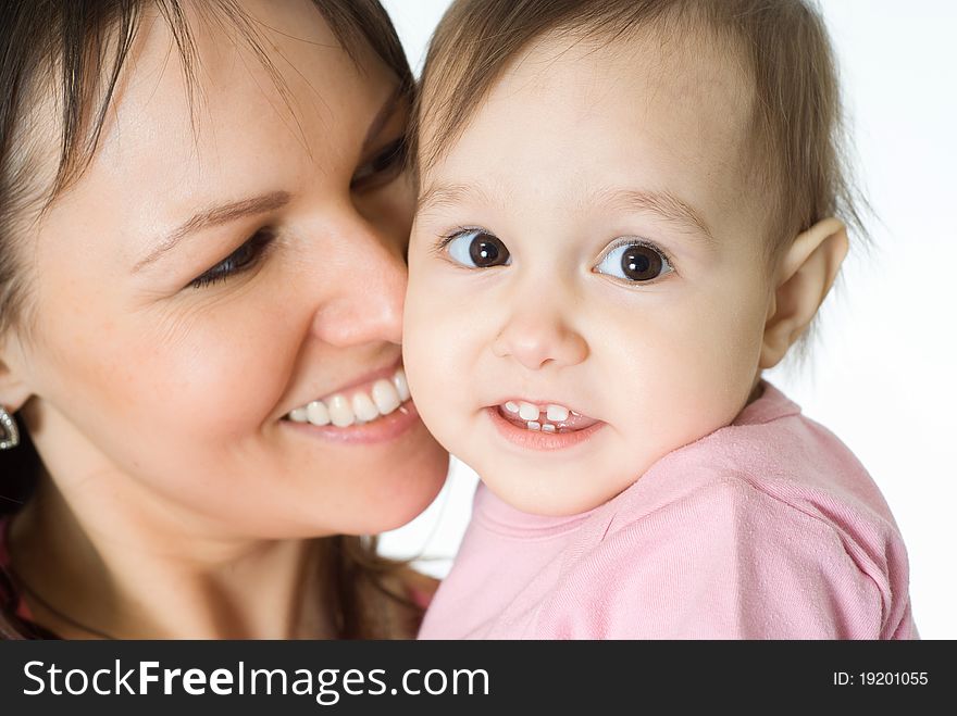 Portrait of a happy mom and her baby. Portrait of a happy mom and her baby