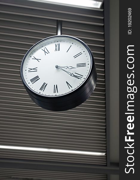 The station Station clock of Roman numerals. The station Station clock of Roman numerals