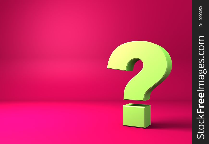 Abstract 3d background with question mark