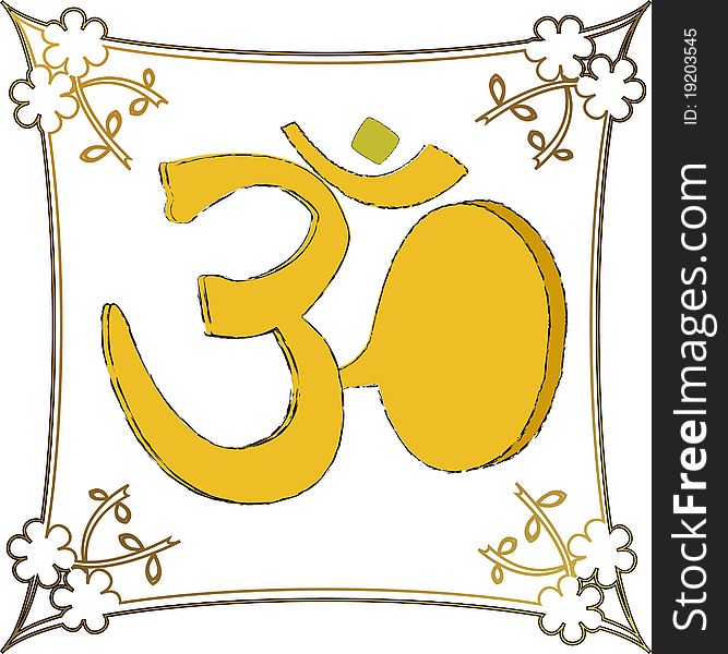 This indian symbol has been illustrated in illustrator using white background. This indian symbol has been illustrated in illustrator using white background