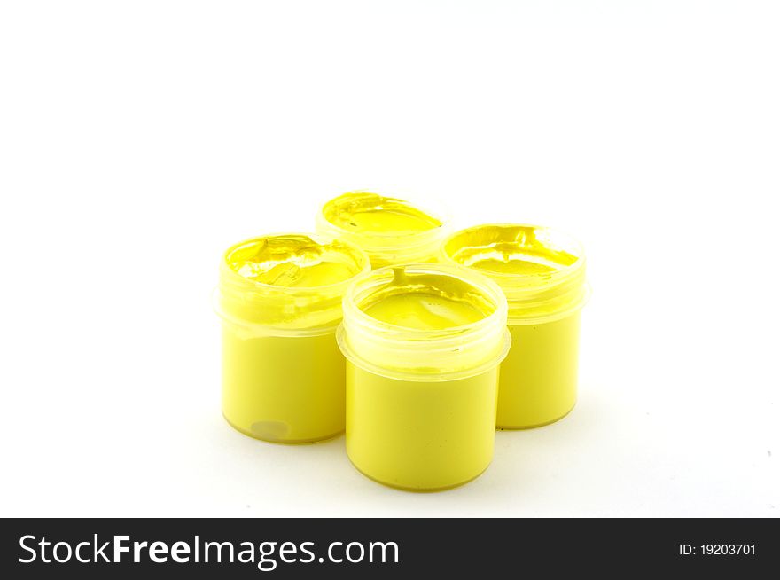 Yellow color is isolated in white background. Yellow color is isolated in white background