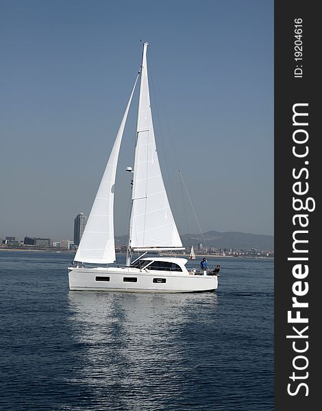Sailboat - Yacht in the Mediterranean