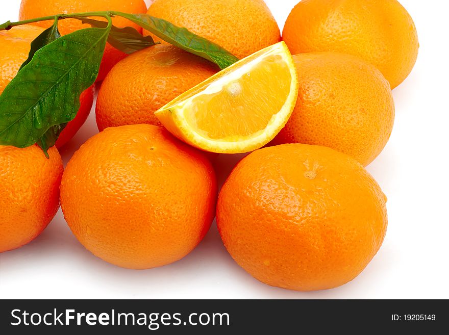 Juicy Orange isolated on white background