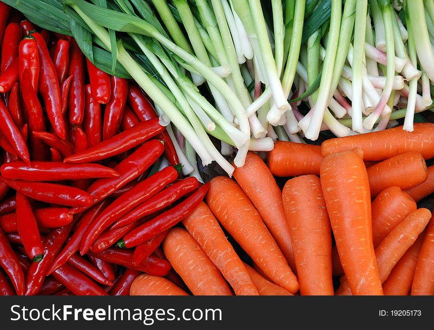 Various fresh vegetables layed in pattern. Various fresh vegetables layed in pattern