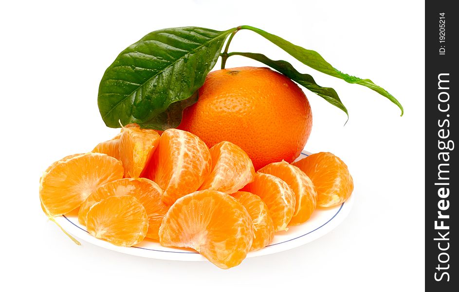 Juicy Orange isolated on white background