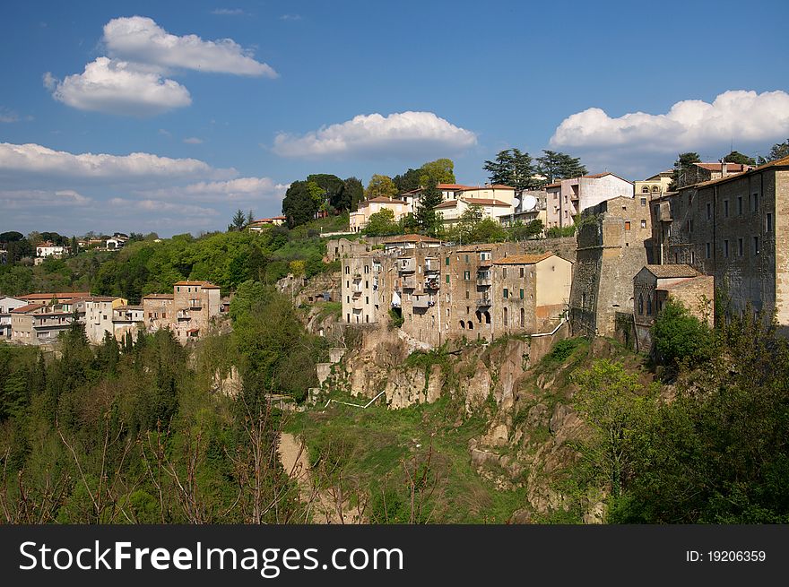 Pitigliano is a typical village of the italian tuscany land