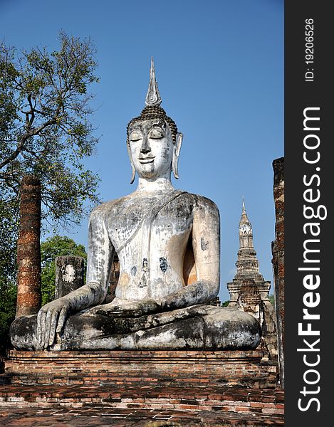 Buddha statue at Wat Mahathat.Sukhothai,thailand