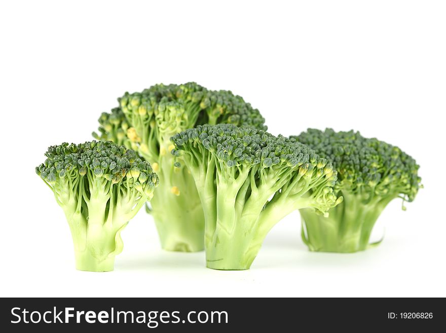 Broccoli On White