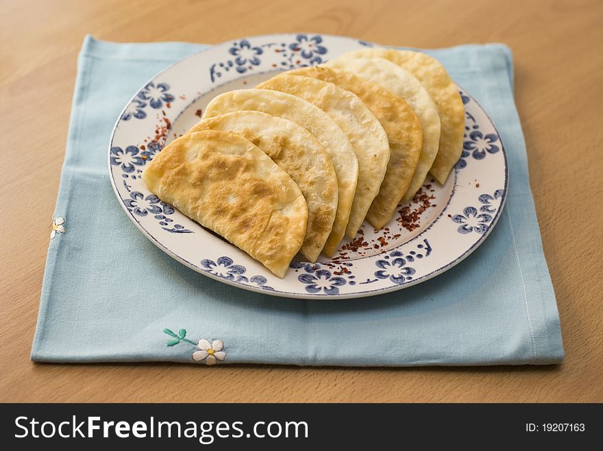 The Tatar Meal, Pies Fried With Forcemeat Yogurt.