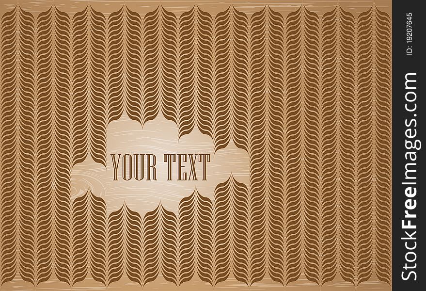 Vector brown background. Brown wooden board. material