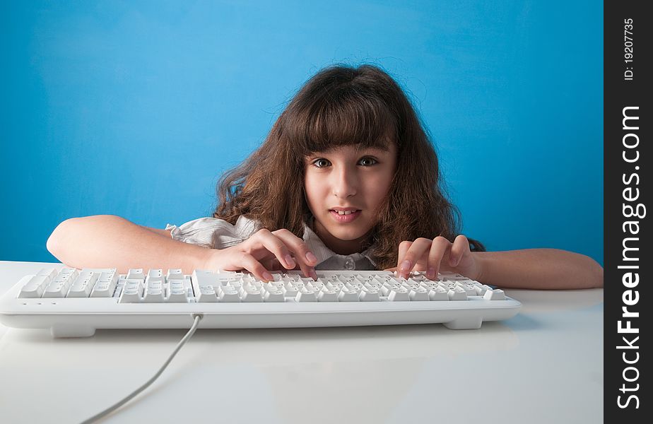 Girl With Computer