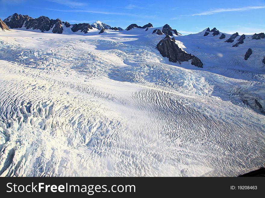 Franz Josef Glacier At Top View