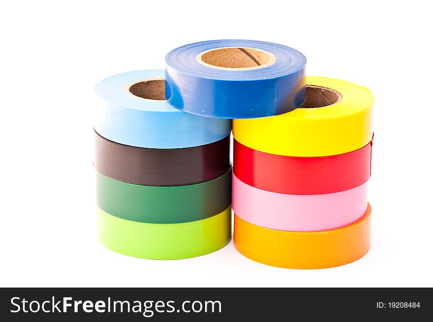 Colors electrician tape in factory