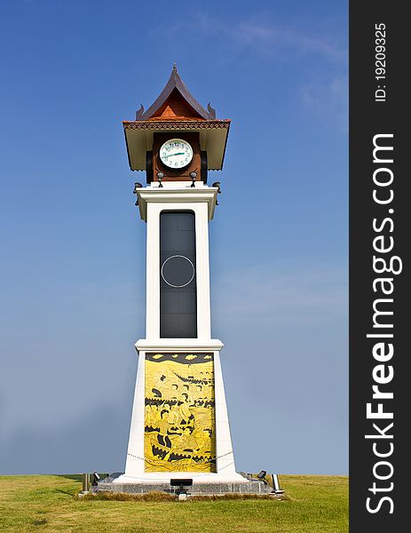 Thai style clock tower