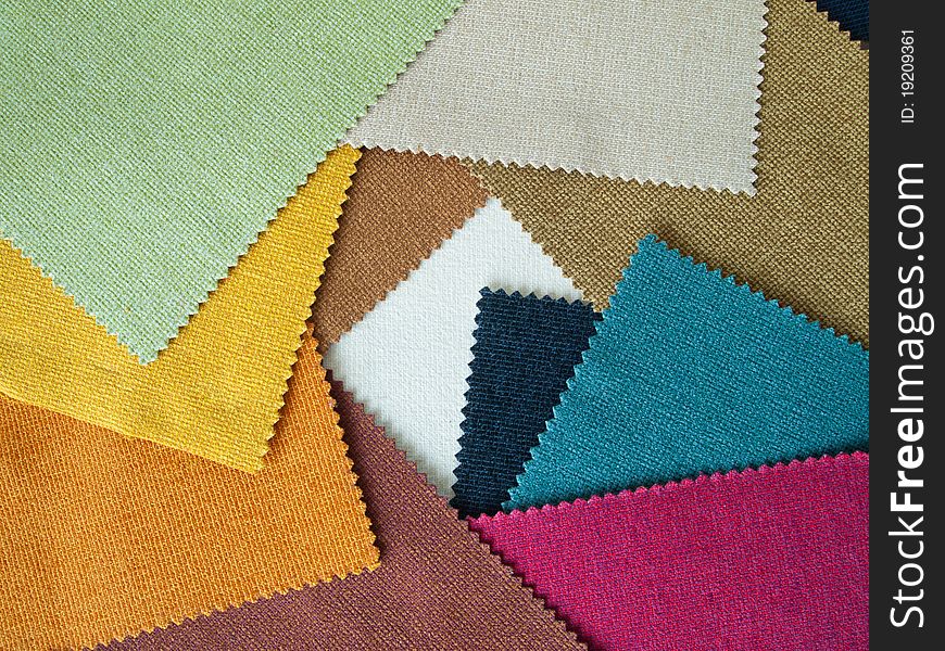 Sample multi-colored fabric for making furniture. Sample multi-colored fabric for making furniture