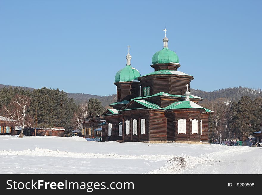St. Nicholas Church is located in a suburb of Ulan-Ude, in the ethnographic museum of the peoples of Transbaikalia.
