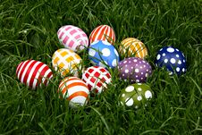 Hand-painted Easter Eggs Stock Photography