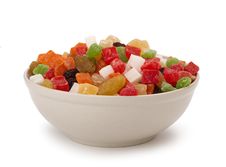 Multi-coloured Candied Fruits Stock Photo