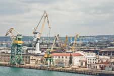 Powerful Shipbuilding Shipyard Royalty Free Stock Image Powerful Shipbuilding Shipyard Royalty Free Stock Image