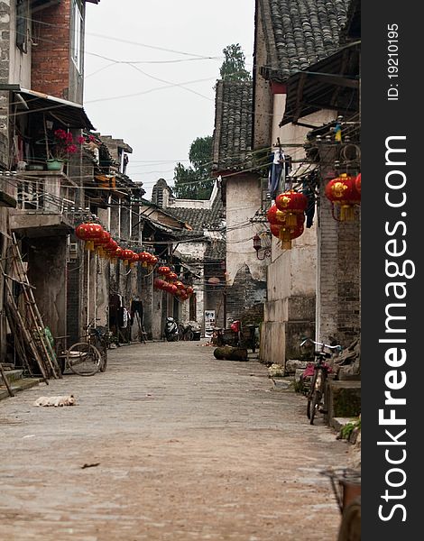 Old Chinese street, Xing Ping, China