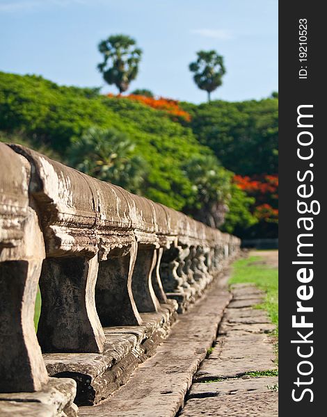 Asian temple ruins near in Angkor Wat, Cambodia