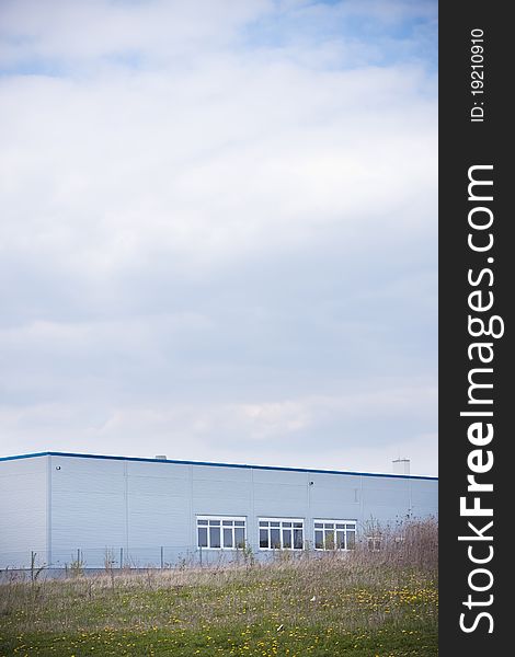 Manufacture production stockroom modern building. Manufacture production stockroom modern building