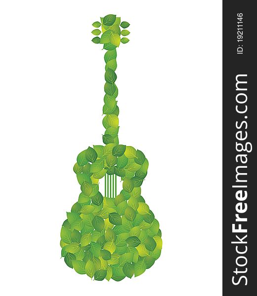 Leaf of the form of the guitar. Leaf of the form of the guitar