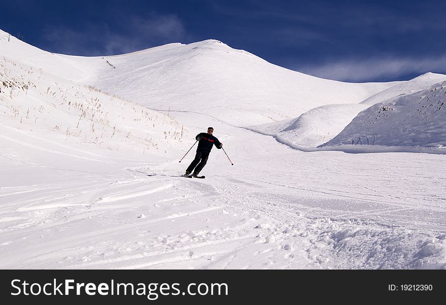 Skiing in Palandoken.East Anatolia. Turkey.