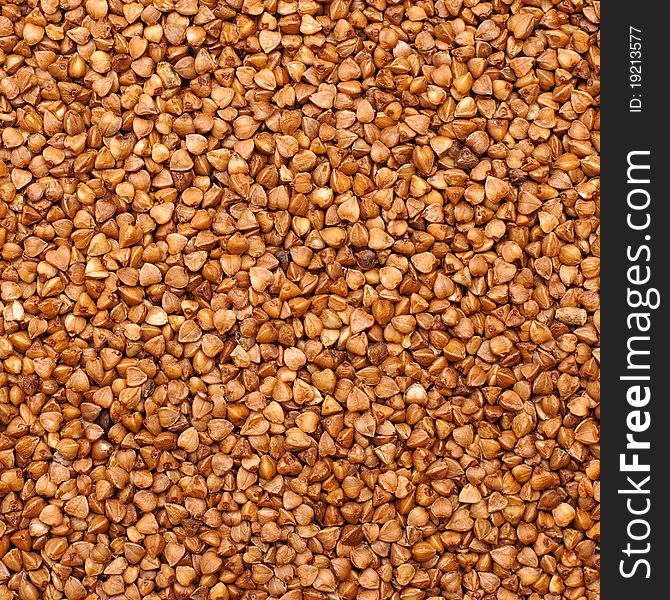 Buckwheat are scattered and form a continuous texture. Buckwheat are scattered and form a continuous texture