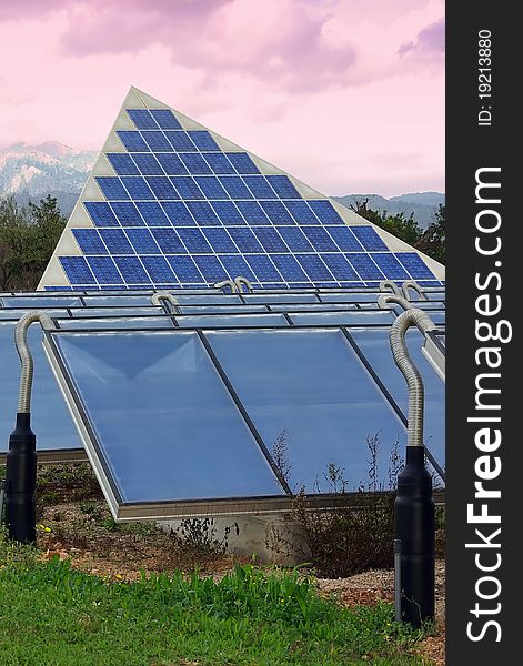 Photovoltaic collector and water warming panles based on solar energy