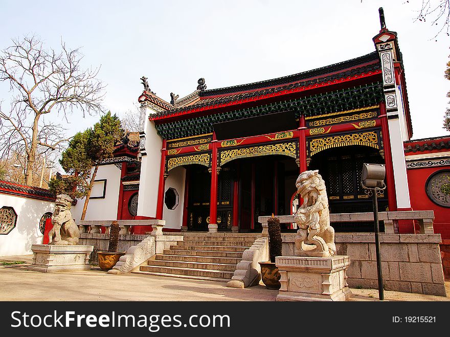 An traditional chinese temple in wuhan